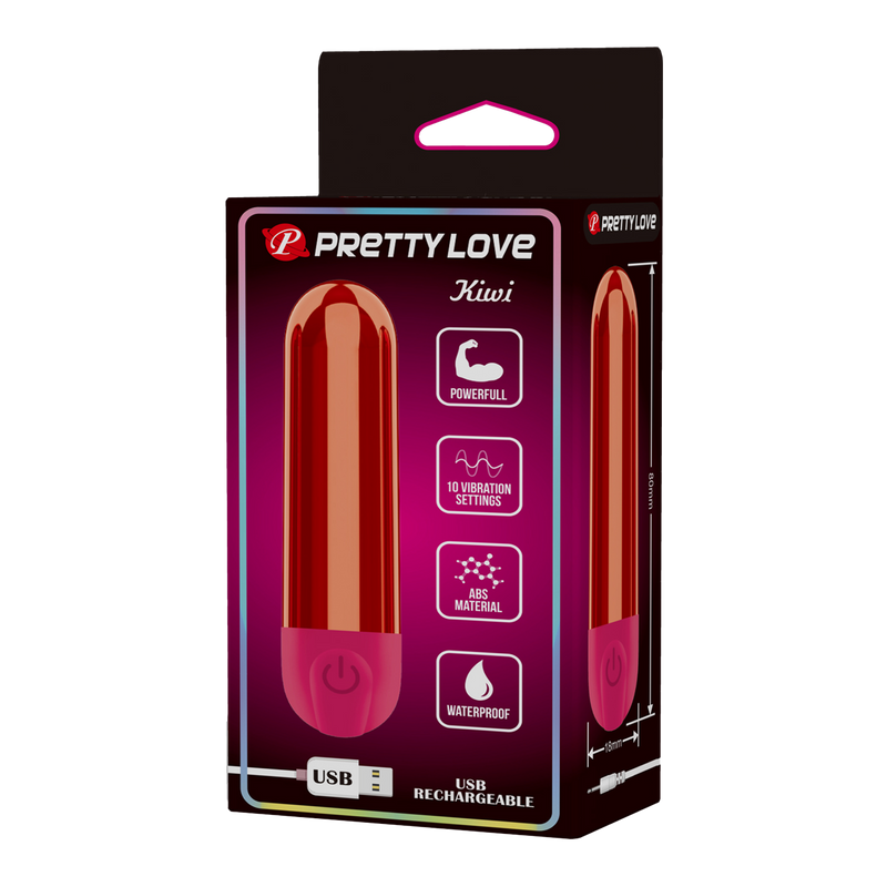 Pretty Love - Kiwi - Bullet-Vibrator - Rot - Erotiekvoordeel.nl