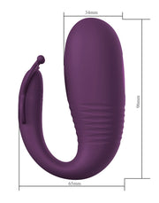 Pretty Love - Klay - Vibromasseur œuf à pulsations - Contrôle via application - Violet-Erotiekvoordeel.nl