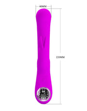 Pretty Love - Lamar - Vibromasseur Rabbit - Avec écran LCD - Rose foncé-Erotiekvoordeel.nl