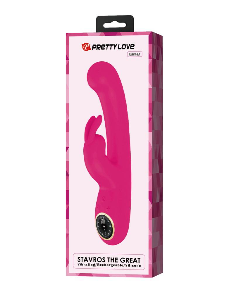 Pretty Love - Lamar - Rabbit-Vibrator - Mit LCD-Display - Rosa - Erotiekvoordeel.nl