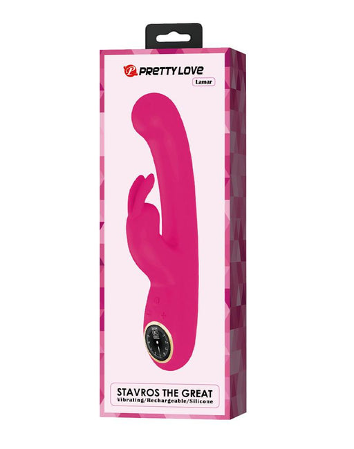 Pretty Love - Lamar - Vibratore Rabbit - Con display LCD - Rosa-Erotiekvoordeel.nl