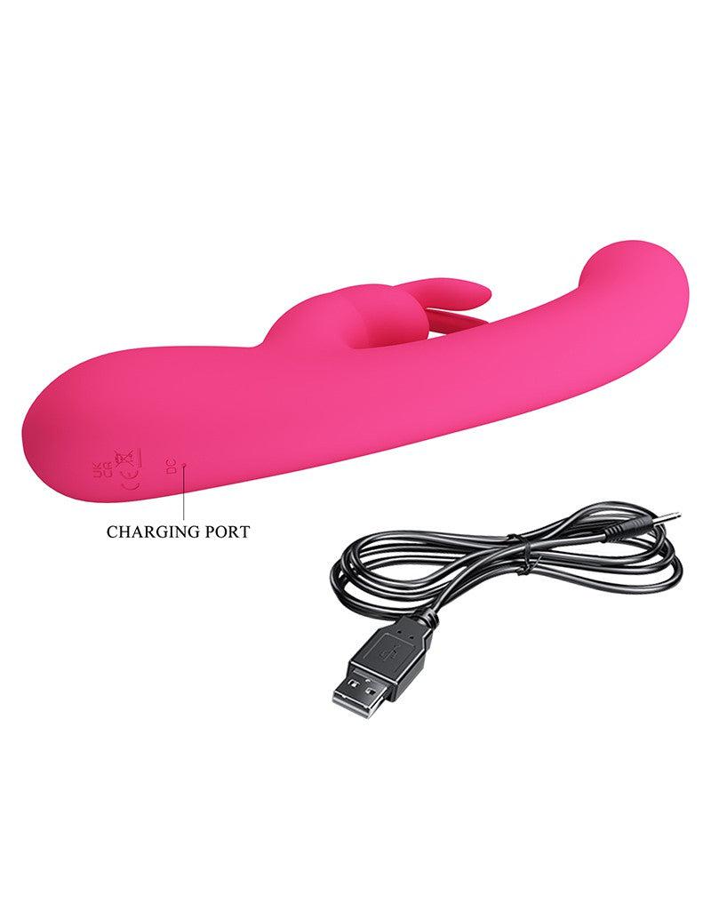 Pretty Love - Lamar - Rabbit-Vibrator - mit LCD-Display - Rosa - Erotiekvoordeel.nl