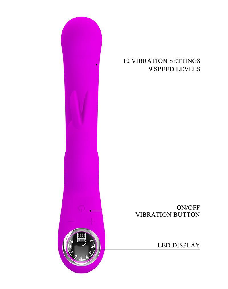 Pretty Love - Lamar - Rabbit Vibrator - Met LCD Display - Dieproze-Erotiekvoordeel.nl