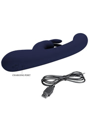 Pretty Love - Lamar - Rabbit Vibrator - Met LCD Display - Donkerblauw-Erotiekvoordeel.nl