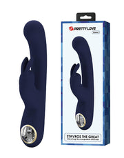 Pretty Love - Lamar - Rabbit Vibrator - Met LCD Display - Donkerblauw-Erotiekvoordeel.nl