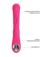 Pretty Love - Lamar - Rabbit Vibrator- Met LCD Display - Roze-Erotiekvoordeel.nl