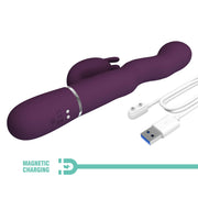 Pretty Love - Laurens - Vibratore Rabbit con Climax Button - Viola-Erotiekvoordeel.nl