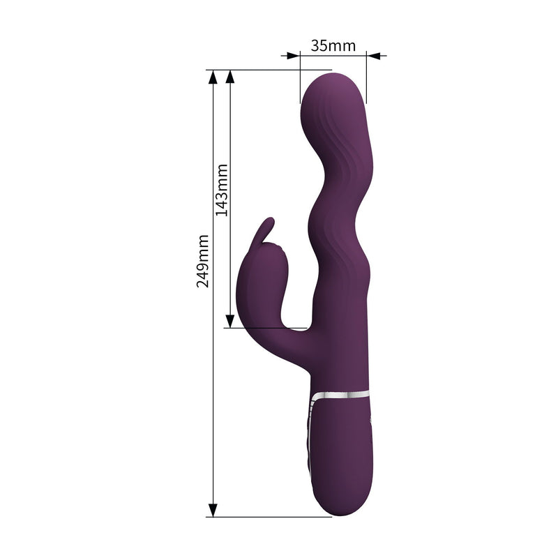 Pretty Love - Laurens - Vibratore Rabbit con Climax Button - Viola-Erotiekvoordeel.nl