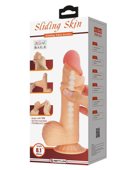 Pretty Love - Lisle - Sliding Skin Dildo - 20.6 x 4.4 cm - Lichte Huidskleur-Erotiekvoordeel.nl