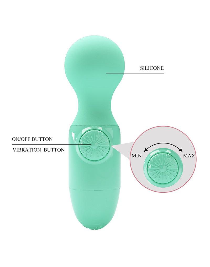 Pretty Love - Little Cute - Mini vibrador de varita - Verde menta - Erotiekvoordeel.nl