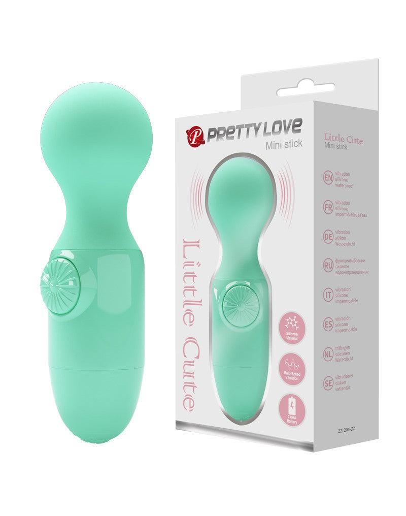 Pretty Love - Little Cute - Mini vibrador de varita - Verde menta - Erotiekvoordeel.nl