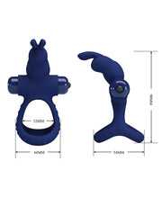 Pretty Love - Luchito - Rabbit Cockring - Dark Blue-Erotiekvoordeel.nl