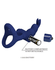 Pretty Love - Luchito - Rabbit Cockring - Dark Blue-Erotiekvoordeel.nl