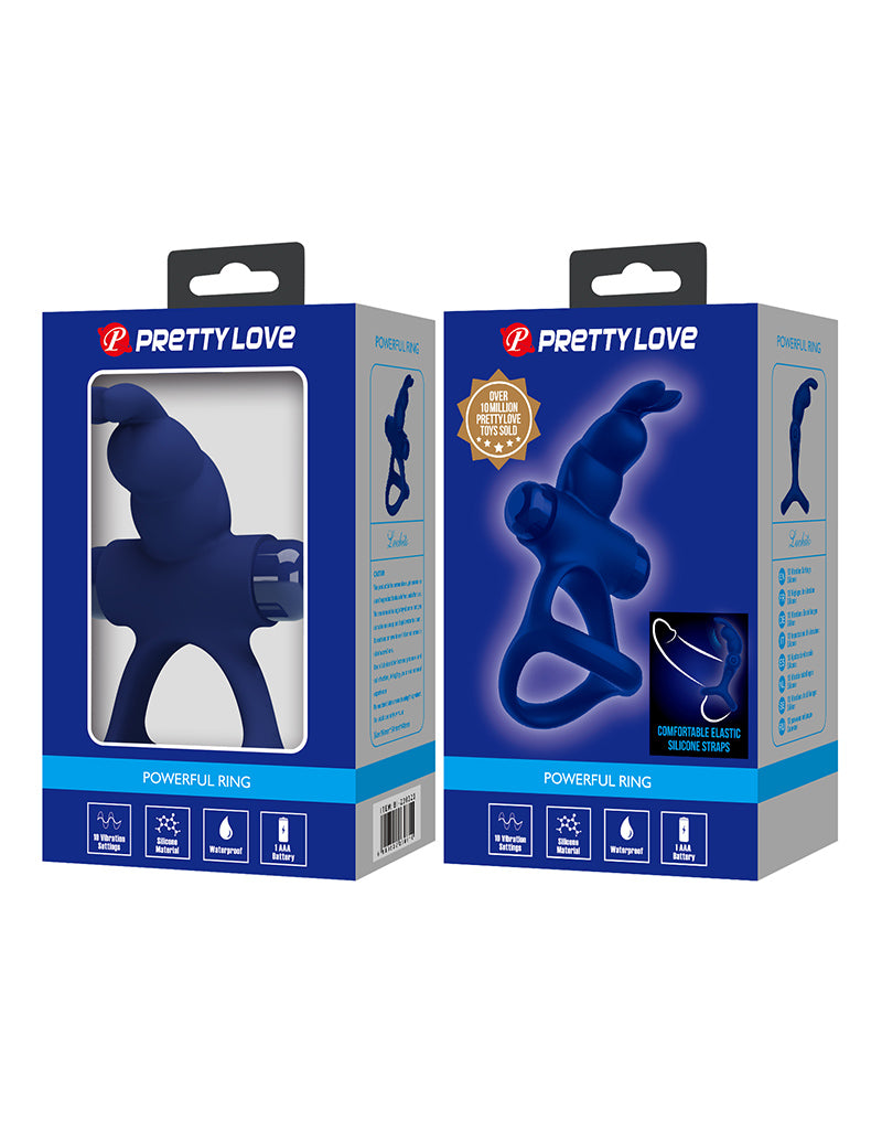 Pretty Love - Luchito - Rabbit Cockring - Dark Blue-Erotiekvoordeel. nl