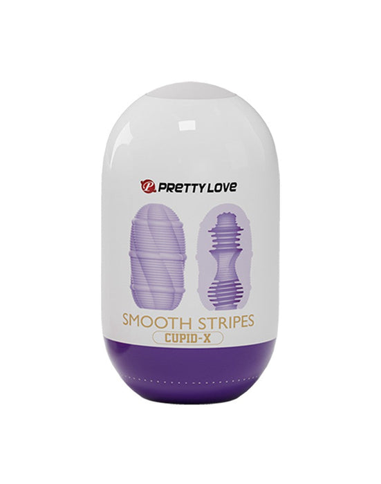 Pretty Love - Masturbator Ei - Smooth Stripes - Lila-Erotiekvoordeel.nl