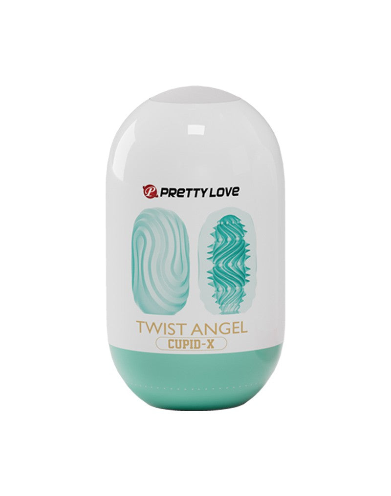 Pretty Love - Masturbatore a uovo - Twist Angel - Azzurro - Erotiekvoordeel.nl
