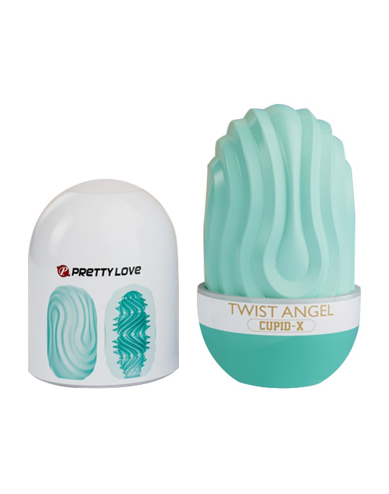 Pretty Love - Uovo masturbatore - Twist Angel - Azzurro-Erotiekvoordeel.nl