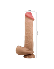 Pretty Love - Mendel - Sliding Skin Dildo - Lengte 26 cm - Ø 5.5 cm - Lichte Huidskleur-Erotiekvoordeel.nl