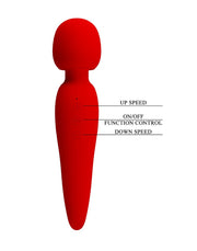 Pretty Love - Meredith - Wand Vibrator - 12 Standen - Waterproof - Rood-Erotiekvoordeel.nl