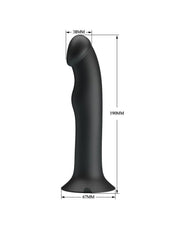 Pretty Love - Murray - Vibrerende Dildo - 19 cm - Zwart - USB Oplaadbaar - Siliconen-Erotiekvoordeel.nl