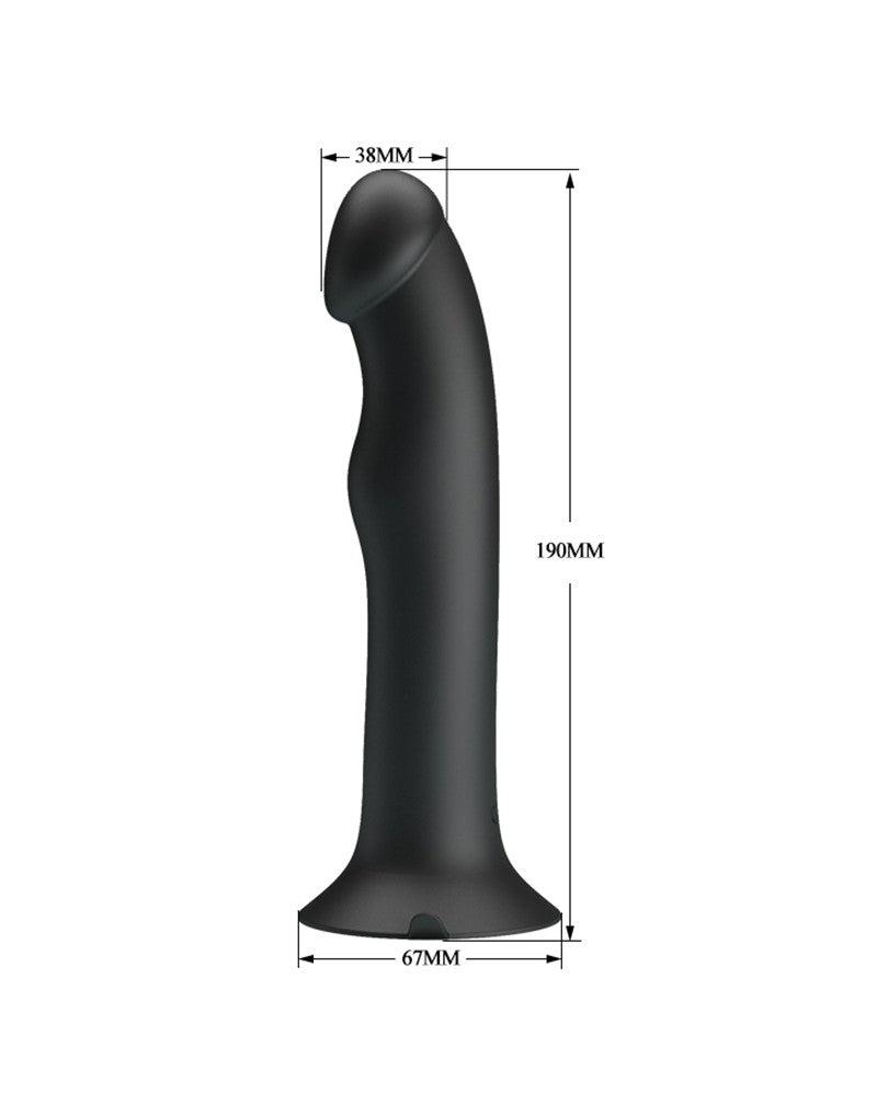 Pretty Love - Murray - Vibrerende Dildo - 19 cm - Zwart - USB Oplaadbaar - Siliconen-Erotiekvoordeel.nl