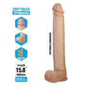 Pretty Love - Pat - Super Large Dildo - 40 cm - Light Skin Tone-Erotiekvoordeel.nl