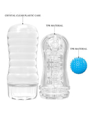 Pretty Love - Planet Blue - Masturbator Cup - Met Rollende Bal Voor Extra Sensaties - Blauw-Erotiekvoordeel.nl