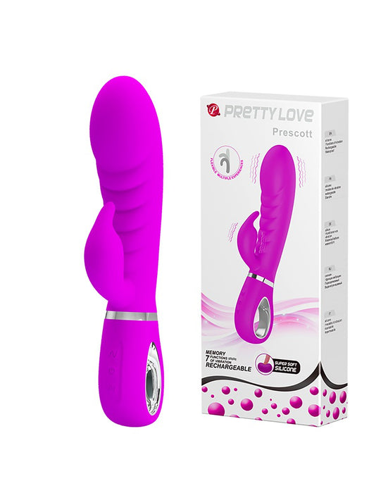 Pretty Love - Prescott - Rabbit Vibrator - Dubbele Motor - Dieproze-Erotiekvoordeel.nl