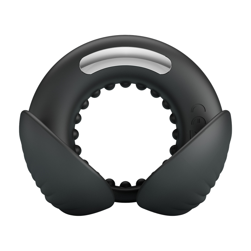 Pretty Love - Quentin - Dual-Motor Vibrating Cock Ring - Black-Erotiekvoordeel.nl
