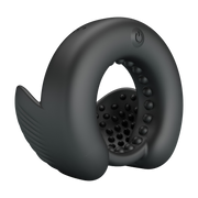 Pretty Love - Quentin - Vibrating Cock Ring with Dual Motors - Black-Erotiekvoordeel.nl