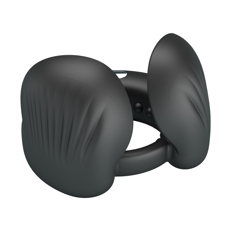 Pretty Love - Quentin - Vibrating Cock Ring with Dual Motors - Black-Erotiekvoordeel.nl