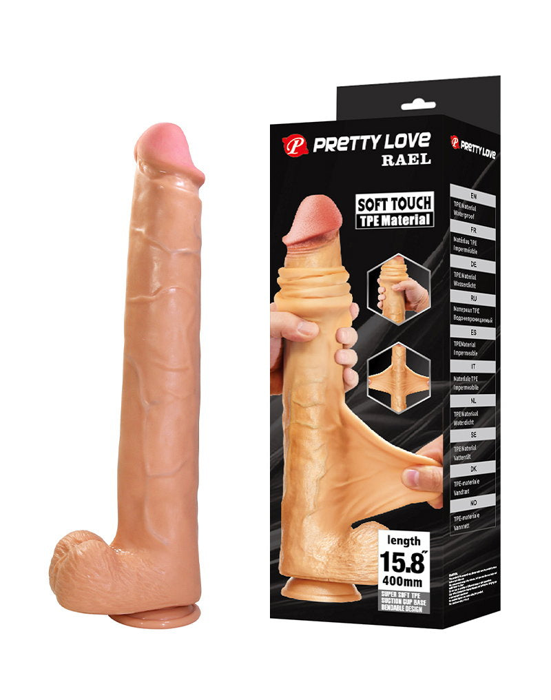 Pretty Love - Rael - Gode géant - TPE - 40 cm - Teint clair - Erotiekvoordeel.nl