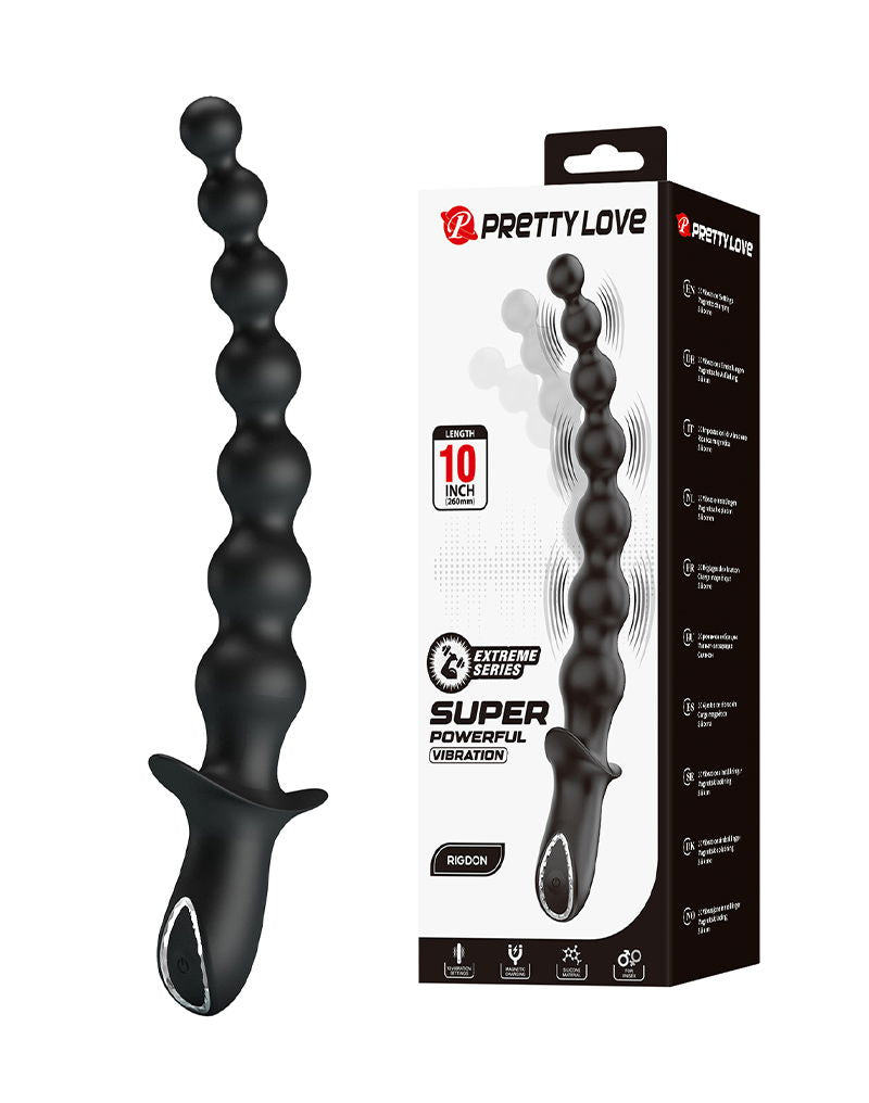 Pretty Love - Rigdon - Vibratore anale a sfere - Nero - Erotiekvoordeel.nl