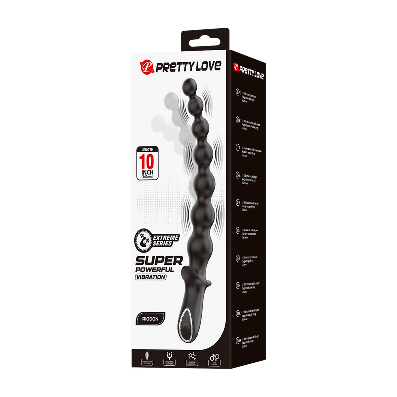Pretty Love - Rigdon - Vibratore anale a sfere - Nero-Erotiekvoordeel. it