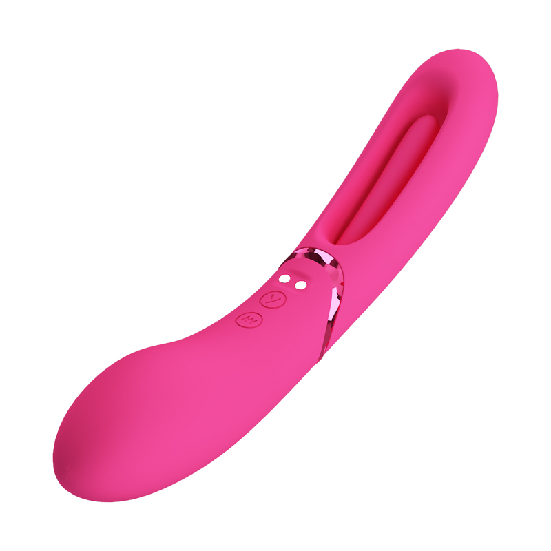 Pretty Love - Romance Lexie - Vibrator with Wiggling Tongue - Pink-Erotiekvoordeel.nl