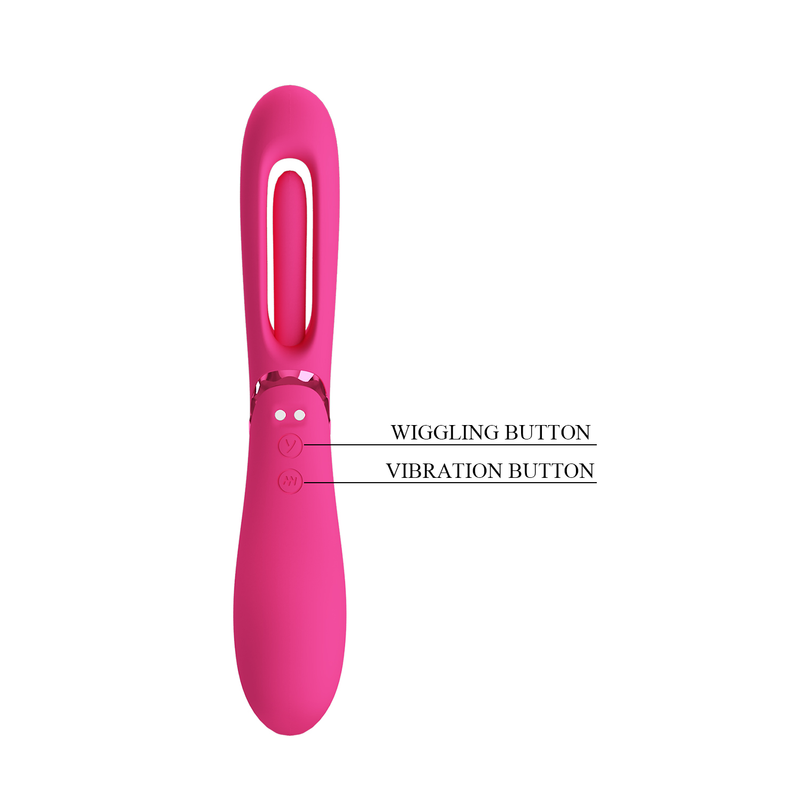 Pretty Love - Romance Lexie - Vibrator with Wiggling Tongue - Pink-Erotiekvoordeel.nl