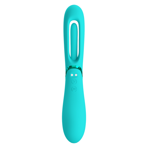 Pretty Love - Romance Lexie - Vibratore con linguetta oscillante - Turchese-Erotiekvoordeel.nl