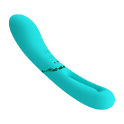 Pretty Love - Romance Lexie - Vibromasseur avec petite langue vibrante - Turquoise-Erotiekvoordeel.nl