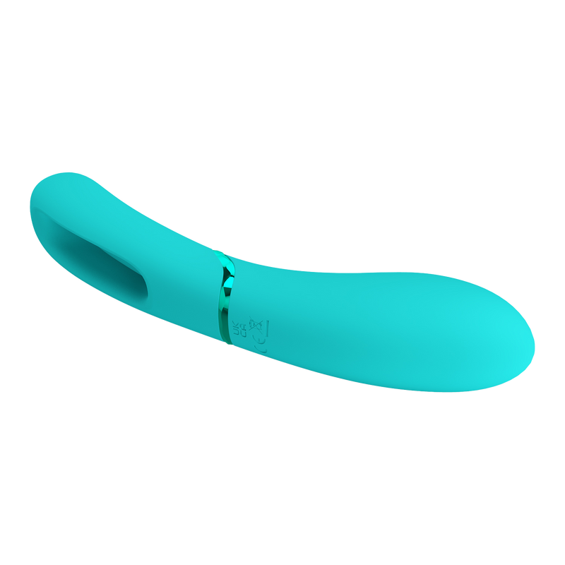 Pretty Love - Romance Lexie - Vibromasseur avec petite langue vibrante - Turquoise-Erotiekvoordeel.nl