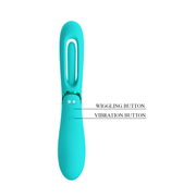 Pretty Love - Romance Lexie - Vibromasseur avec languette oscillante - Turquoise-Erotiekvoordeel.nl
