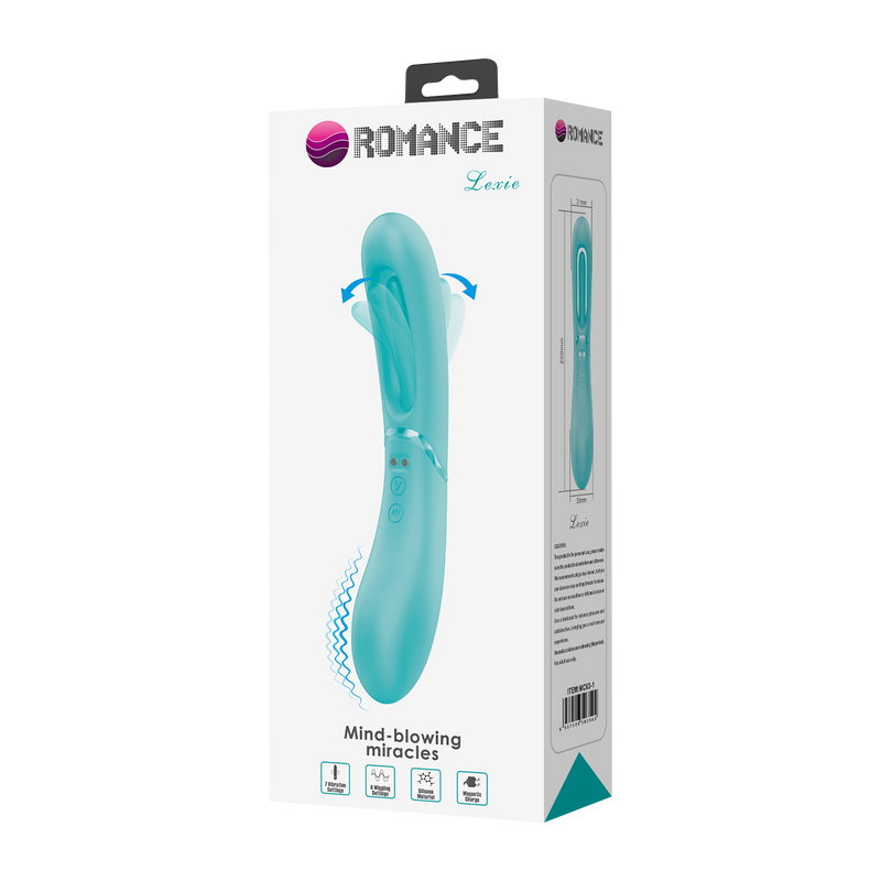 Pretty Love - Romance Lexie - Vibromasseur avec languette oscillante - Turquoise-Erotiekvoordeel.nl