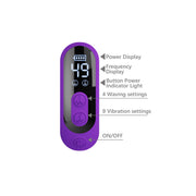Pretty Love - Sabien - Vibratore Rabbit con display LED - Viola-Erotiekvoordeel.nl