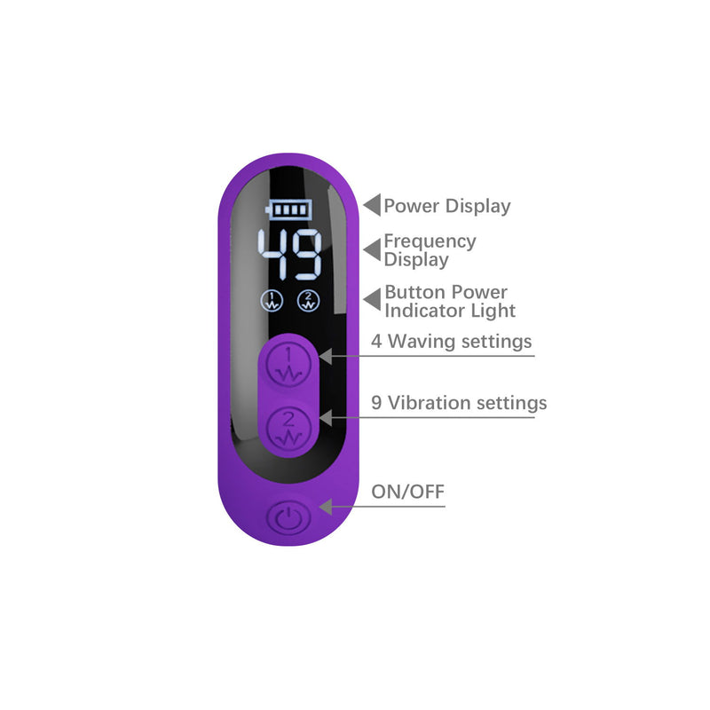 Pretty Love - Sabien - Vibratore Rabbit con display LED - Viola-Erotiekvoordeel.nl