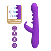 Pretty Love - Sabien - Vibratore Rabbit con display LED - Viola-Erotiekvoordeel.nl