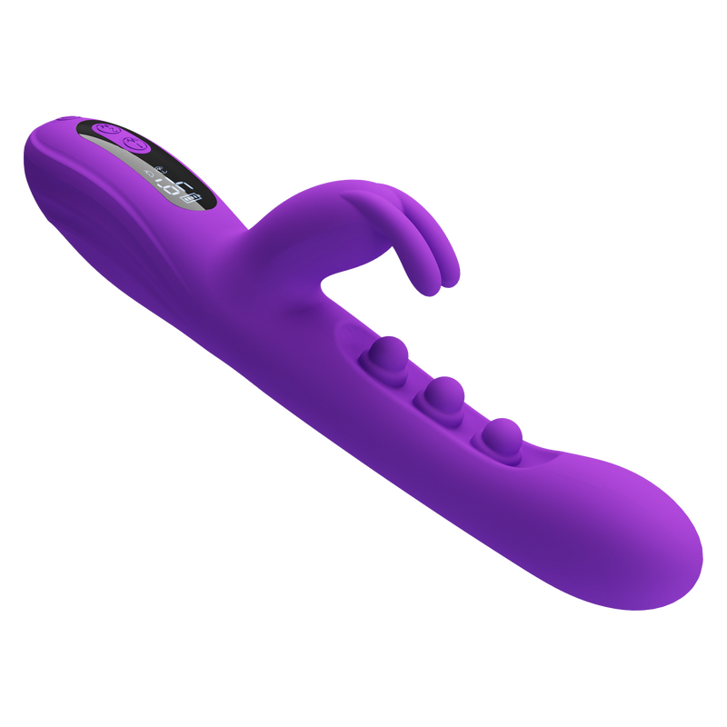 Pretty Love - Sabien - Vibratore Rabbit con display LED - Viola-Erotiekvoordeel.nl