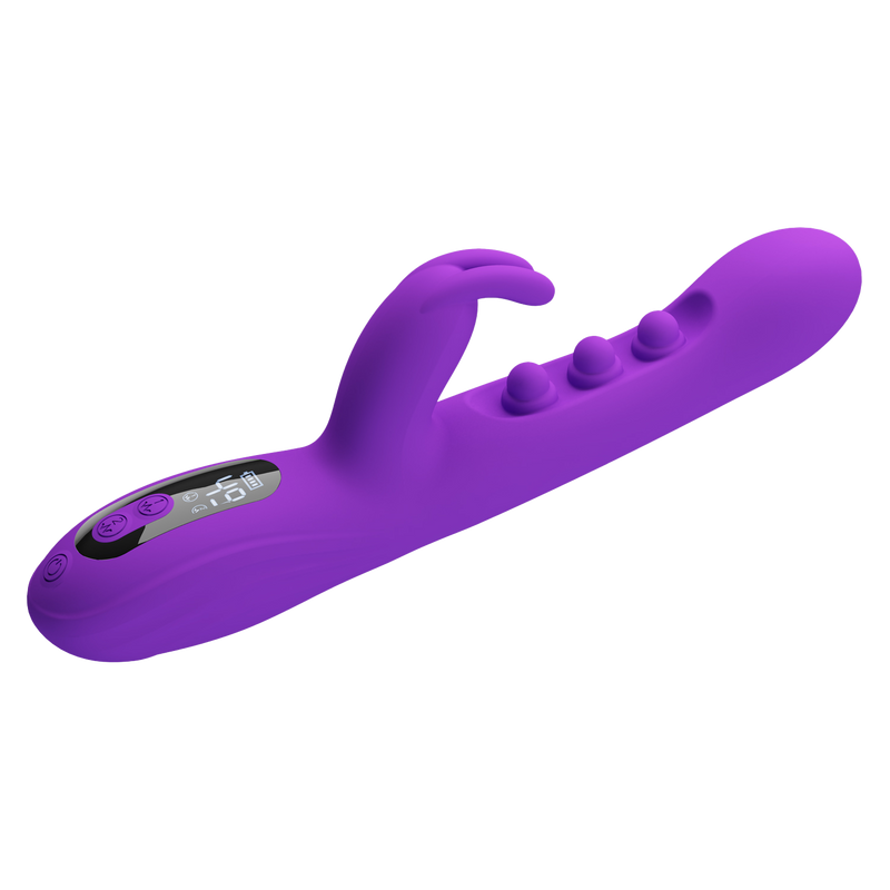 Pretty Love - Sabien - Vibratore Rabbit con display LED - Viola-Erotiekvoordeel.nl