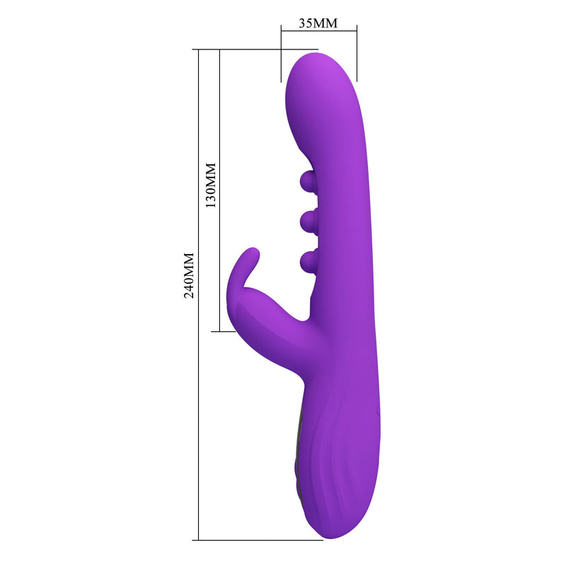 Pretty Love - Sabien - Vibratore Rabbit con display LED - Viola-Erotiekvoordeel.nl