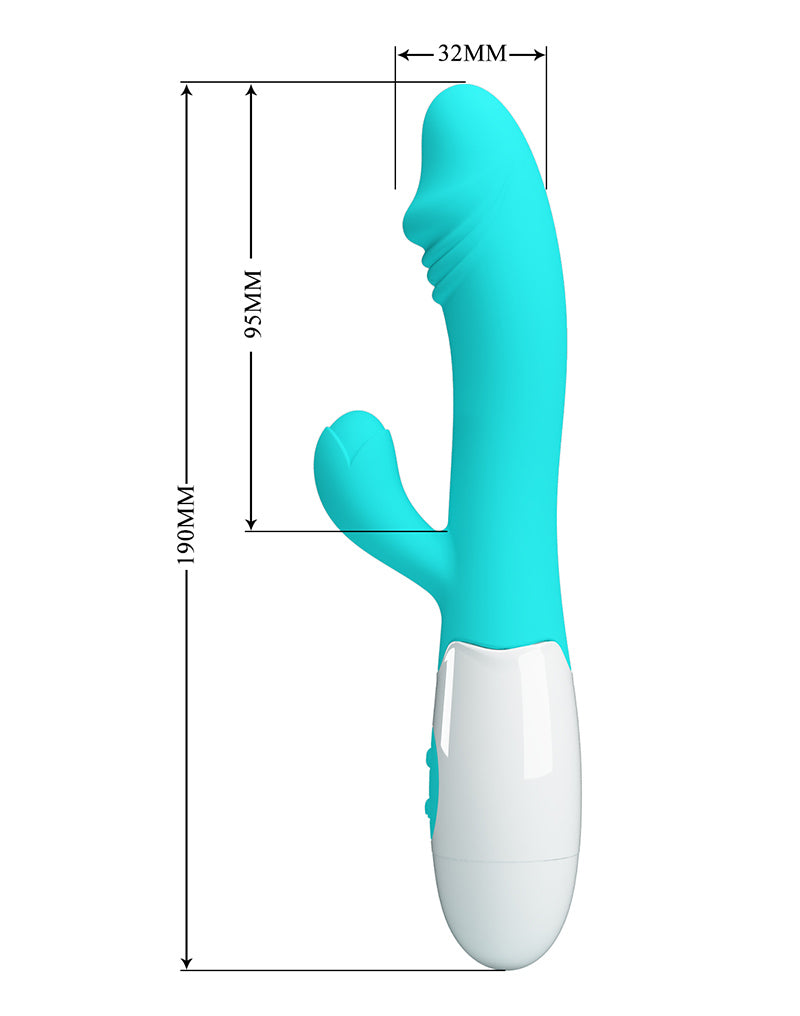 Pretty Love - Snappy - Vibromasseur Rabbit pour point G - Turquoise-Erotiekvoordeel.nl