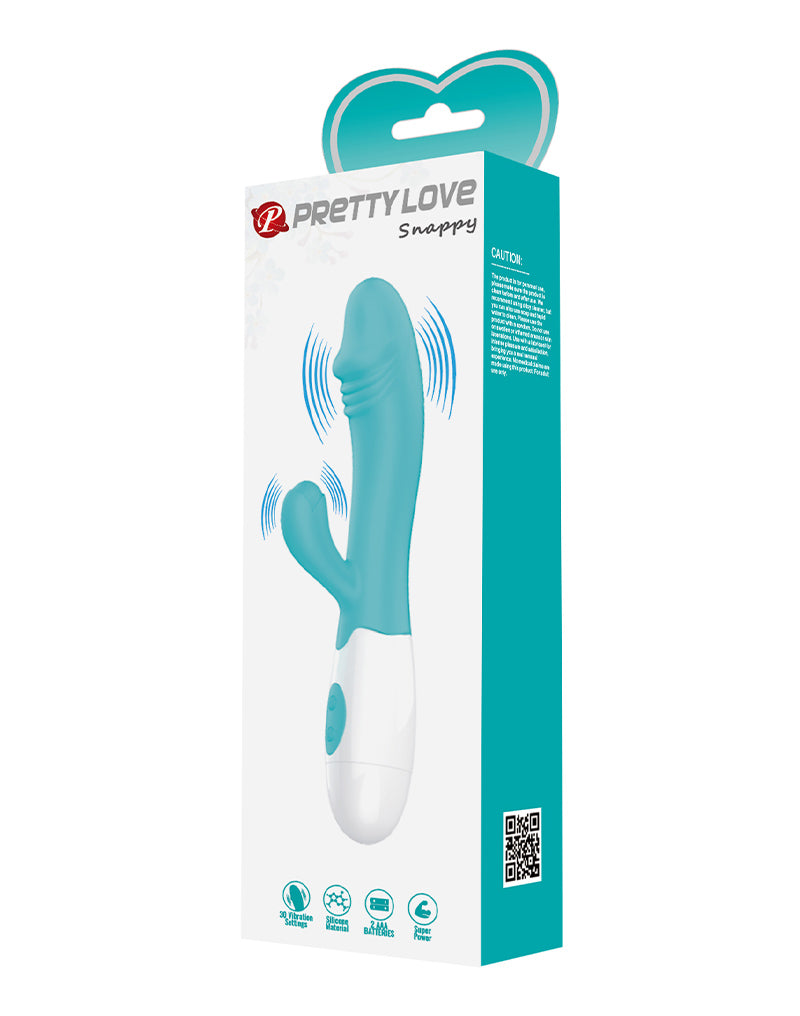 Pretty Love - Snappy - Vibromasseur Rabbit pour point G - Turquoise-Erotiekvoordeel.nl