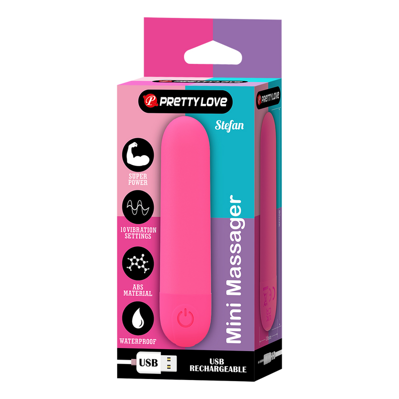 Pretty Love - Stefan - Mini-Bullet-Vibrator - Rosa - Erotiekvoordeel.nl
